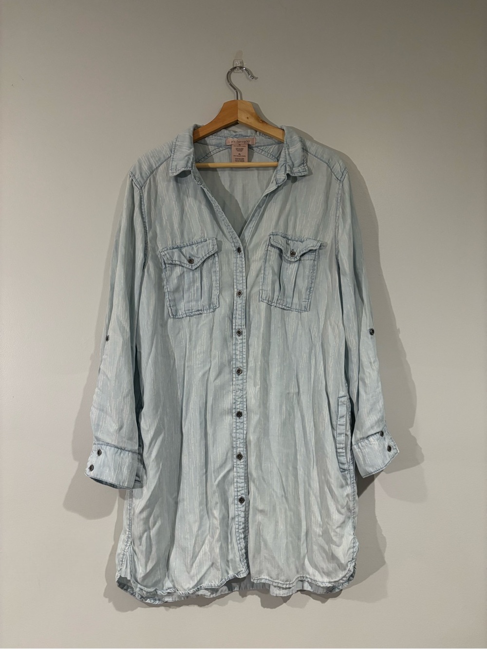 Philosophy Chambray Shirt Dress